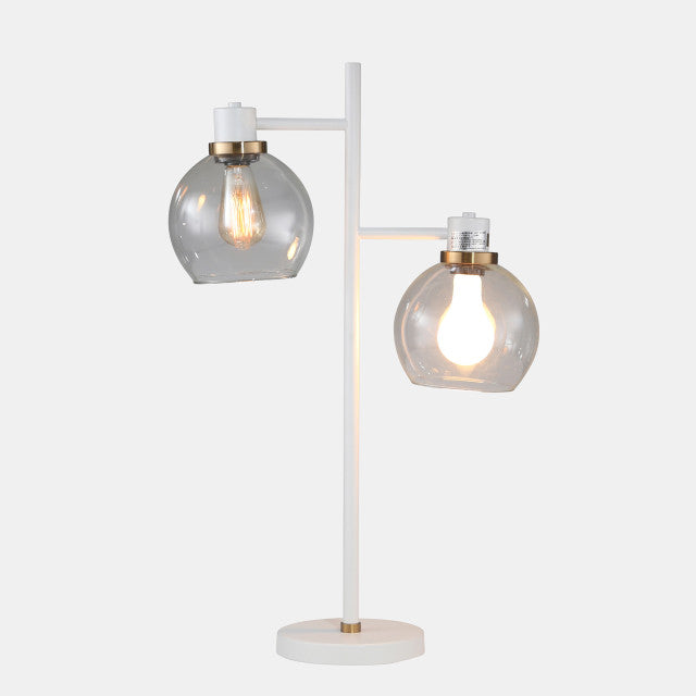 Matte White 2-Light Table Lamp*